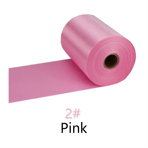 25Meters/Roll 8cm/10cm/15cm Silk Satin Ribbons DIY Wedding Chair Sashes Christmas Gift Wrapping Decoration Silk Ribbons Ruban 2-Pink