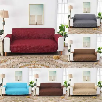 

Waterproof Corner Sofa Cover for Living Room Non Slip L Shape Quilted Couch Cover Solid Slipcover Sofa Protector 1/2/3/4 Seater