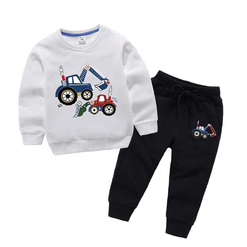 Спортивный комплект для мальчиков и девочек, Длинные пуловеры, спортивные штаны, штаны для, весенне-осенние детские толстовки с капюшоном для мальчиков 2, 3, 4, 5, 6, 7, 8 лет