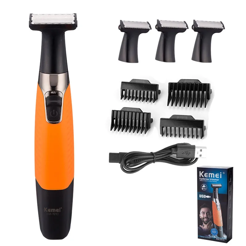 Kemei 1910 Rechargeable Electric Shaver Beard Shaver Electric Razor Body Trimmer Men Shaving Machine Hair Trimmer Face Care