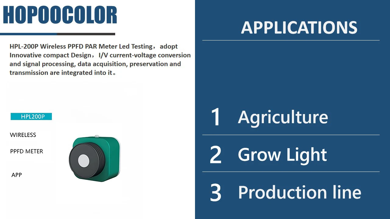 Sensor Par cuántico HPL200P 400-700nm, medidor PPFD, umol/m2/s - Imagen 3
