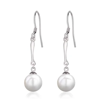 

Fashion S925 Sterling Silver Women Pearl Earrings Lovely Lady Love Best Ear Jewelry Perfect Mother Day Gift CHD00272
