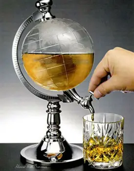 

Globe Spirits Decanter Beverage Dispenser Wine Pourer Wine Rack Barware 1.0L