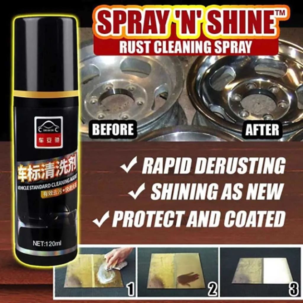 

Car Rust Inhibitor Rust Remover Spray Rust Quick Cleaming Spray Vehicle Logo Cleaner Rust Cleaning Spray Household rust remover