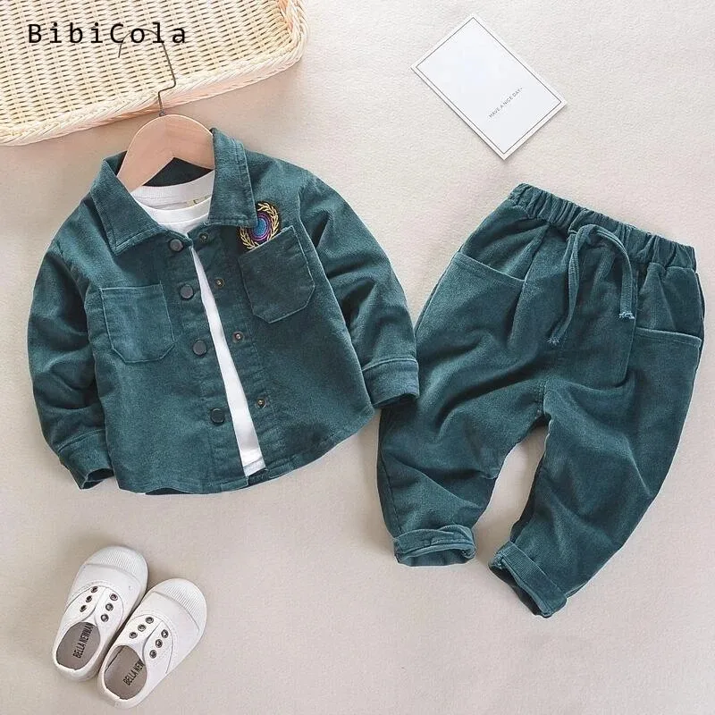 Baby Boy Clothes Autumn And Winter Children's Suit Cartoon Tops + Pants 2pcs 1-2-3-4Y