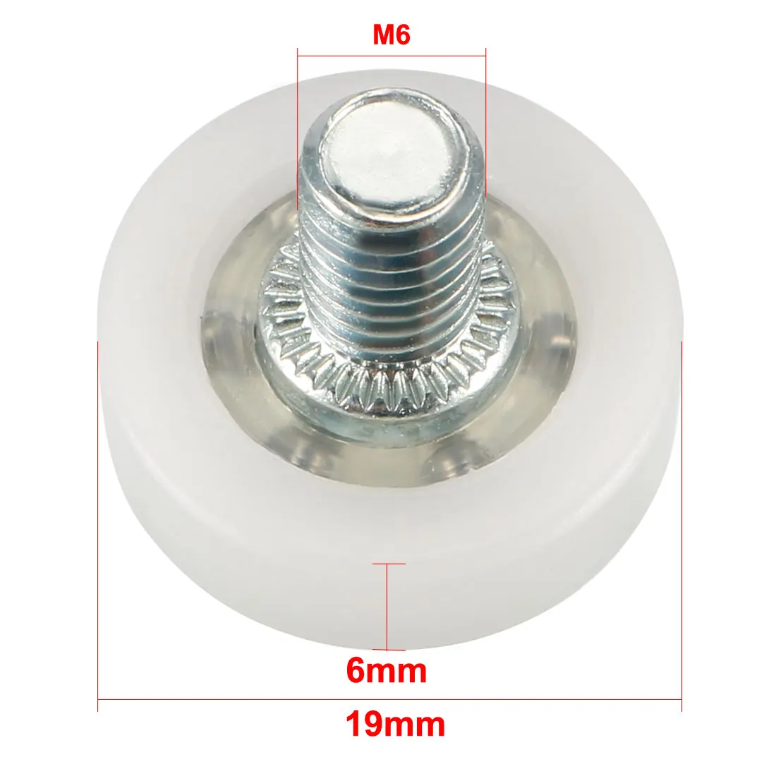 Uxcell 2 шт. 4 шт. 19x6x1 мм 19x6x2 мм 22x7x0,3 мм роликовый подшипник натяжного колеса шкив скользящий конвейер колесо резьбовой стержень низкий уровень шума белый