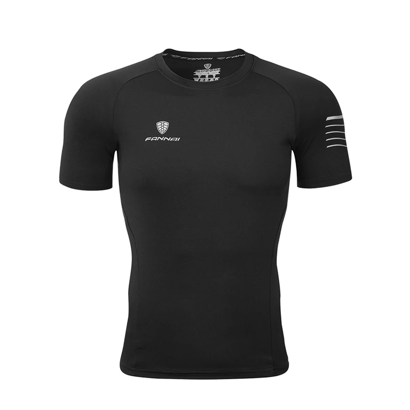 

Short Sleeve T-Shirt Elastic Tight Tee Tops Fitness Training Apparel Sportswear Quick Drying For Running Basketball Football