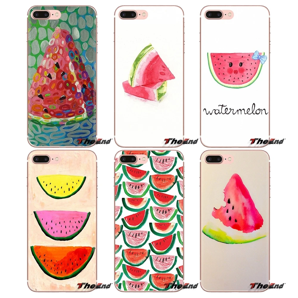 Transparent TPU Bag Case Watermelon print desgin For Huawei G7 G8 P7 P8 P9 P10 P20 P30 Lite Mini Pro P Smart Plus 2017 2018 2019 |