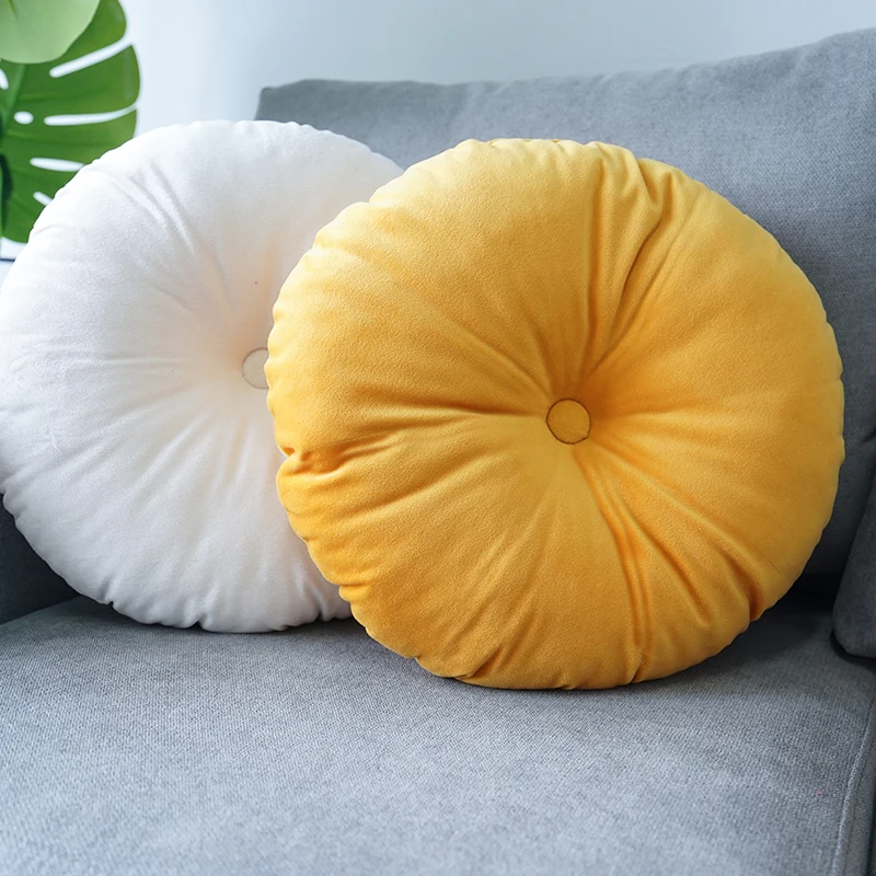 

Round Pillow Velvet Pillow For Living Room Pumpkin Decorative Coussin Decoratif 40cm Home Decoration Cojines Christmas Decor