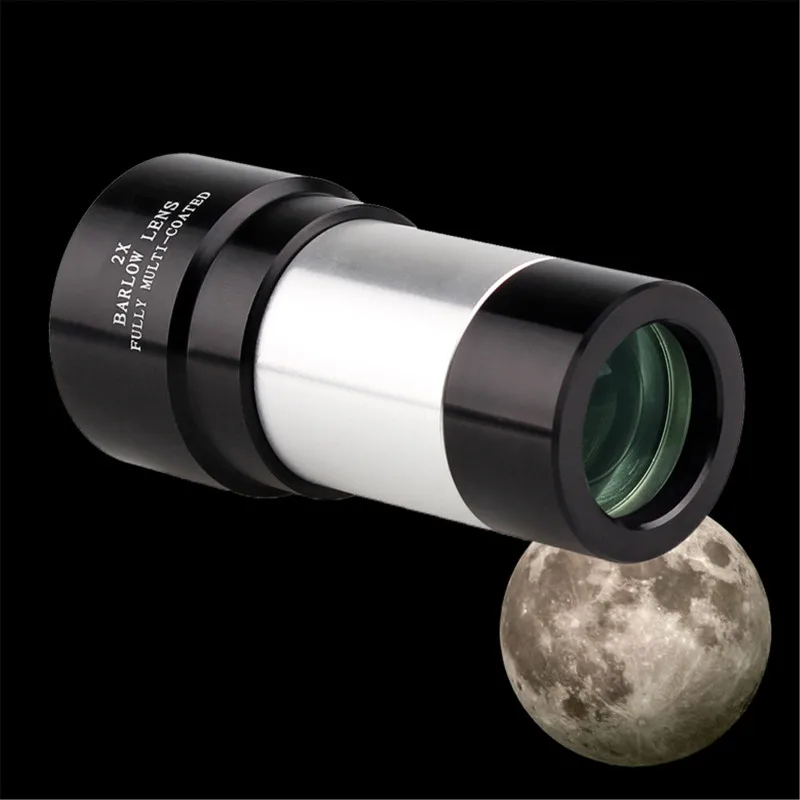

2X Barlow Lens for Astronomy Telescope Monocular Eyepiece Achromatic Aluminum Alloy Telescope for 1.25 inches interface