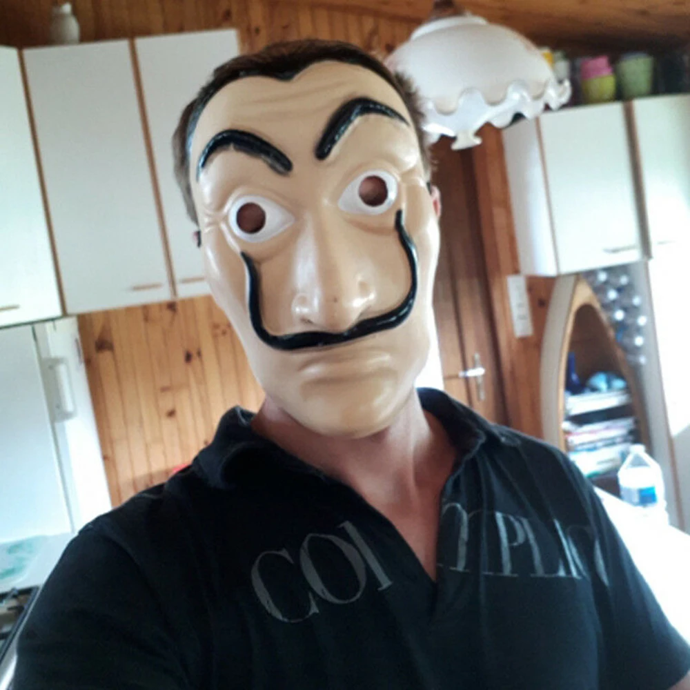 Banknote House Dali Dali Siamese Clothing Red Onesies Clown Costume Cosplay Halloween La Casa De Papel Face Mask Clothing (5)