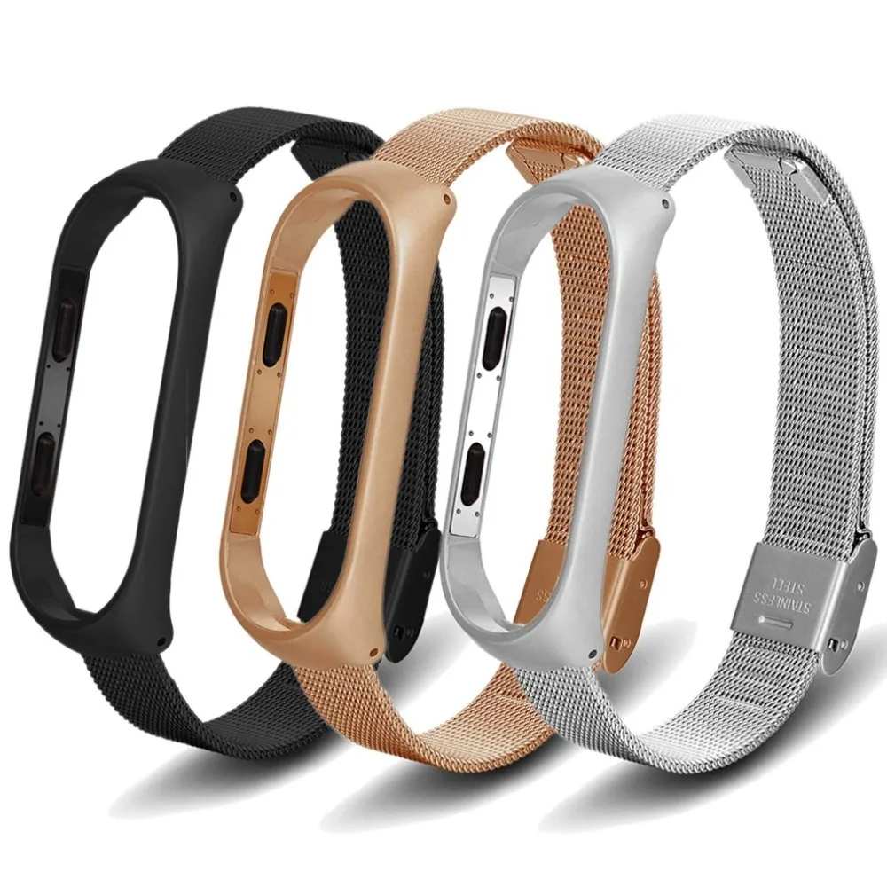 Для Xiaomi mi Band 3 браслет из нержавеющей стали ремешок металлический ремешок Пряжка для mi Band 3 браслет металлический ремешок Замена браслета
