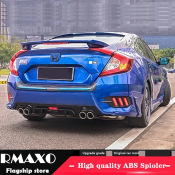 

For HONDA CIVIC ABS Rear Bumper Diffuser Bumpers Protector For 2016-2018 CIVIC Body kit bumper rear lip rear spoiler