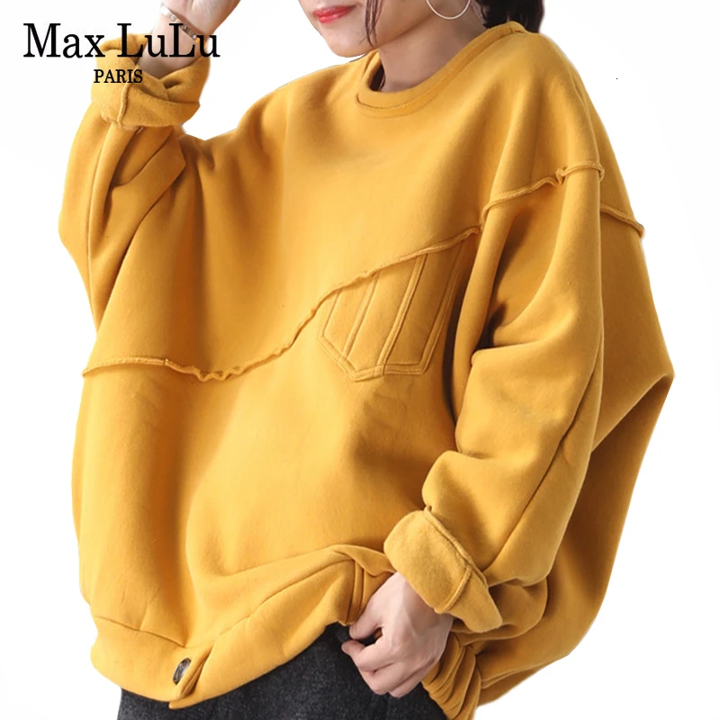 Max LuLu зимняя европейская роскошная модная женская готическая одежда женские свободные плотные толстовки винтажные меховые теплые толстовки