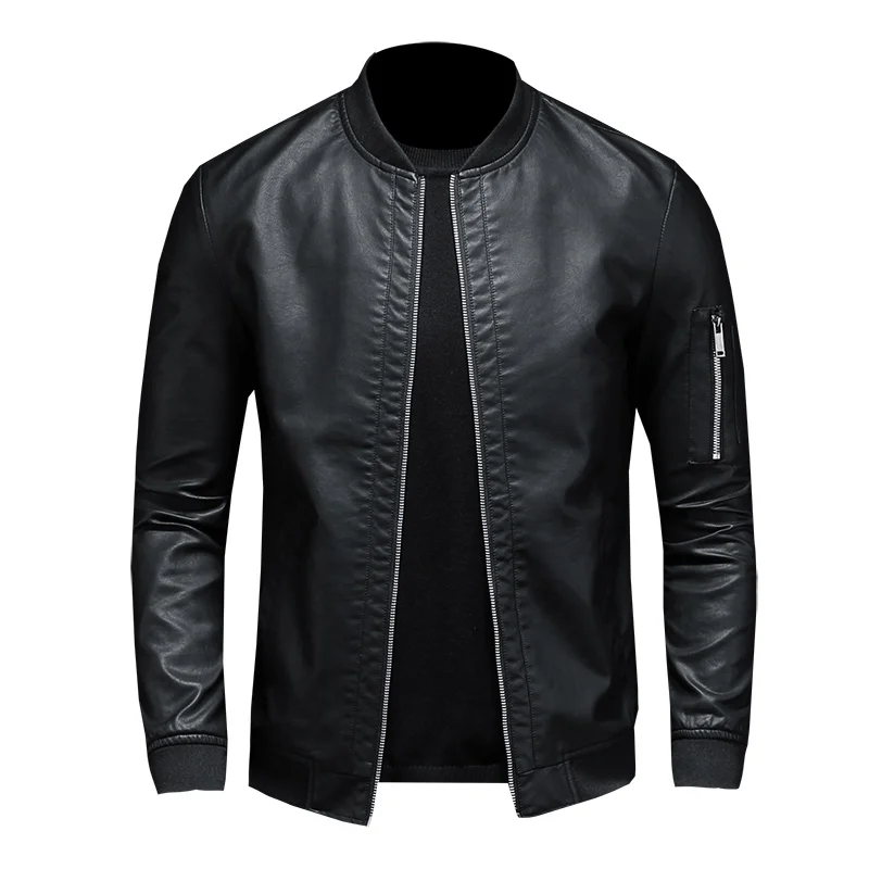 jaqueta de couro fino masculina