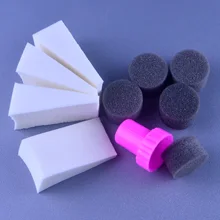 1 комплект приспособление для украшения ногтей наборы салон DIY креативный градиентный Stamper для полых наклеек 8 шт губка+ черный Stamper