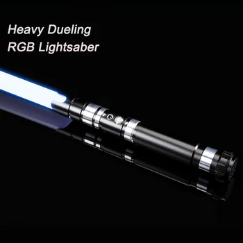 

CIELTAN RGB Lightsaber Duel Fight 1 inch Blade Metal Handle 6 sets Soundfonts and 12 kinds Light Force FX Saber Toys Juguetes