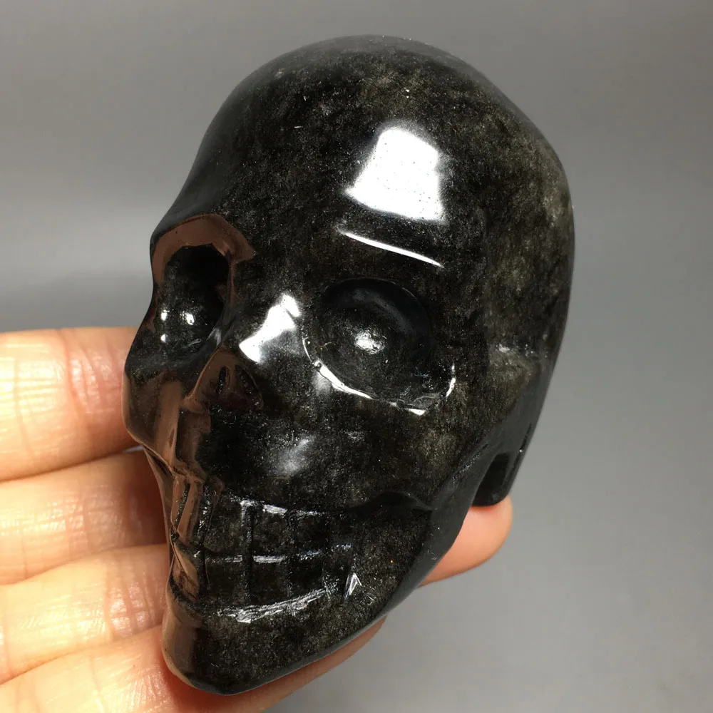 

182g NATURAL obsidian stone Skull quartz crystals healing