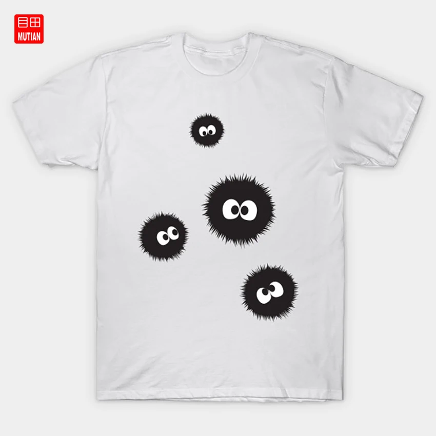 Футболка Susuwatari Минималистичная Пылезащитная крошка Makkuro Kurosuke Soot Sprites блуждающая