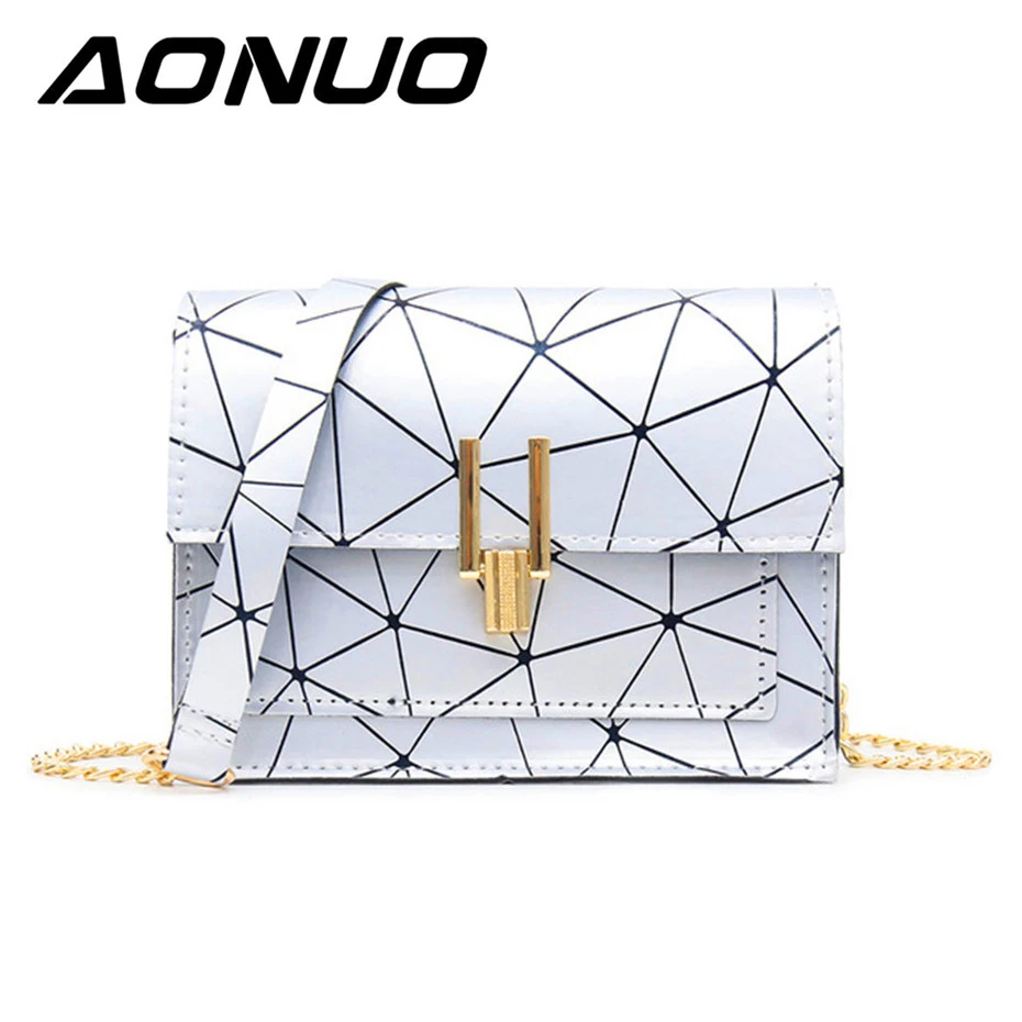 

Women Shoulder Bags PU Leather Geometric Print Messenger Korean Satchel Bag for Girls Sac A Dos Bolsas Feminina Mujer Sac A Main