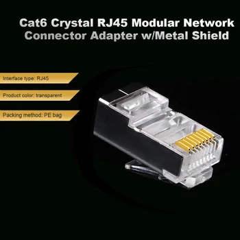 

Gold Plated Cat6 RJ45 Ethernet Cables Lightness and Portability No Space Occupy Module Plug Network Connector Crystal Head