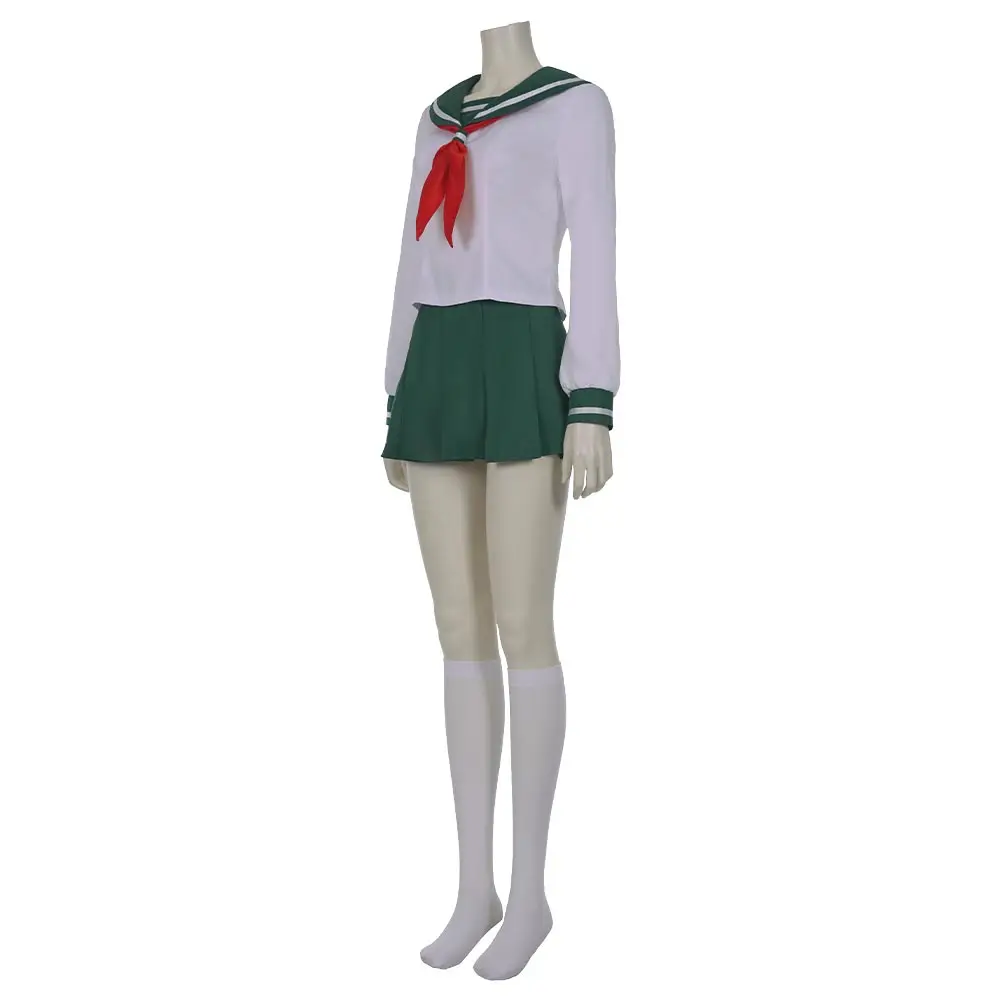 Аниме InuYasha Kagome higuurashi костюм для косплея женская униформа девочек рубашка юбка