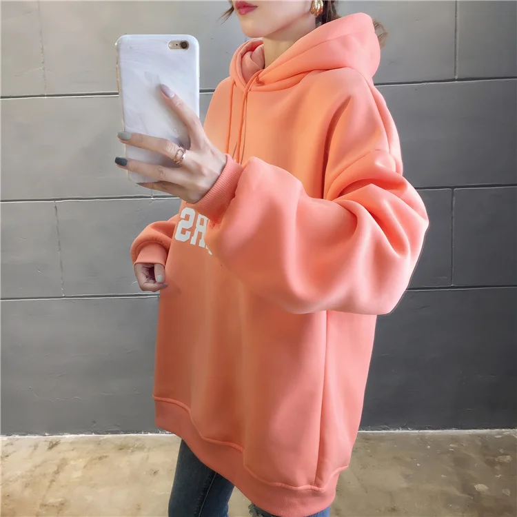 Плюс Размер Уличная sudaderas mujer негабаритных женская одежда толстовка с капюшоном kawaii впитывает пот и бархат нижнее белье женские A5627