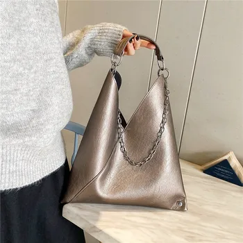 

Fashion Leather Handbags for Women 2020 Luxury Handbags Solid Color Shoulder Messenger Bag Soft Lady Chain Travel Large Handbags