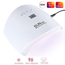 46 Вт Сушилка для ногтей Светодиодная УФ-лампа для ногтей лак для гель-лака лампа для лечения инфракрасного датчика таймер для домашнего использования инструмент для дизайна ногтей Сушилка для ногтей JISUN PRO