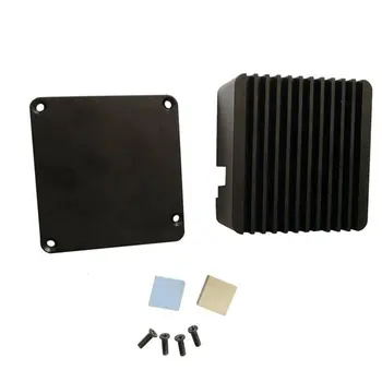 

Universal Aluminum Alloy Housing With Fan Black Case Tools Universal Case For Nanopi R1S R2S Accessories Tool