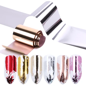 

14 colors Holographic Nail Foil Gold Sliver Shinning Starry Paper Nail Art Transfer Stickers UV Gel Polish Manicure Tips LA996-4