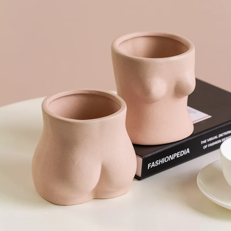 Home Decoration Body Art Bust Statue Resin Vase,Item storage bucket,Flower Pot Ornaments Tabletop Flower Vase,Room Decoration 2