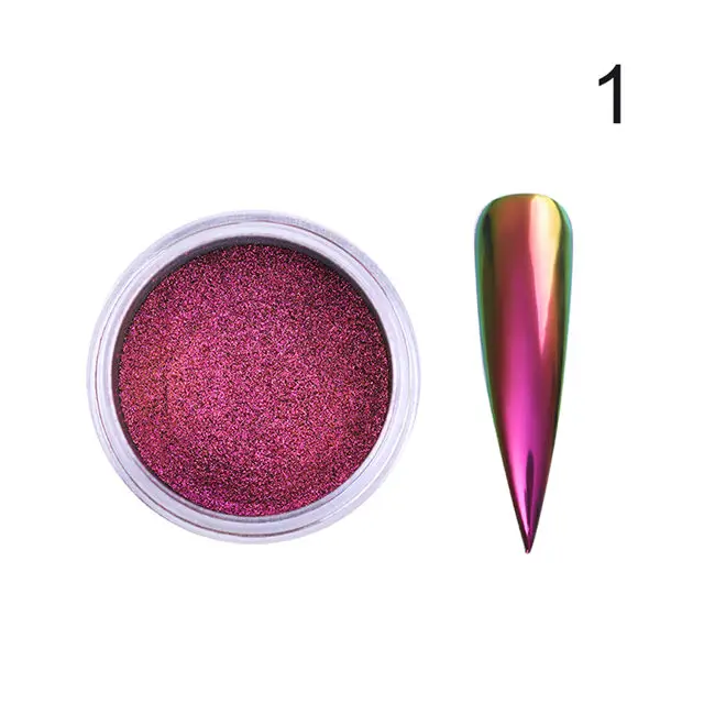 0.2g/Box Chameleonic Mirror Nail Glitters Powder Auroras Effect Nail Art Chrome Pigment Decoration Mani cure Nails Accessories - Цвет: 1 0.2g