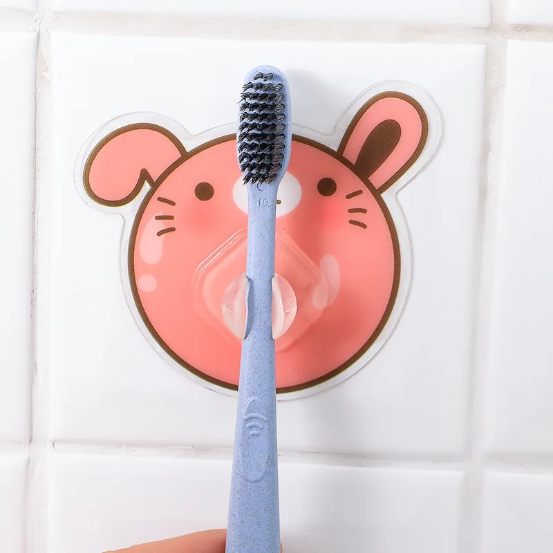 

Cute Animal Cartoon Suction Cup Toothbrush Holder Bathroom Storage Holder Wall Mount Rack Suction Holder Wall Mounted Holder