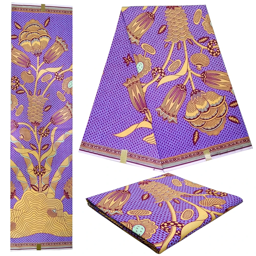 Новейший дизайн хлопчатобумажная африканская ткань настоящий надежный нидерландский воск принты ткань 6 двор