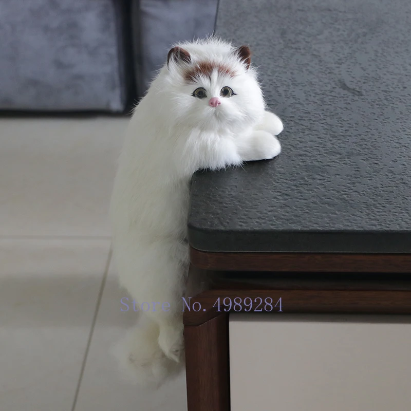 

Creative modern Nordic Simulation cat Animal model Persian cat Decorative ornaments Home Crafts Plush toy Children's room