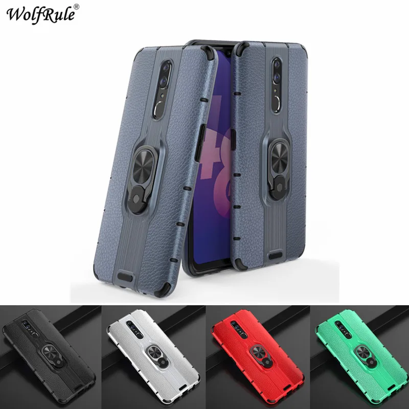 

For OPPO F11 Case Full Protetive Cover For OPPO F11 Phone Case Ring Holder Stand Magnetic PC Silicone Case For OPPO F11 6.53"
