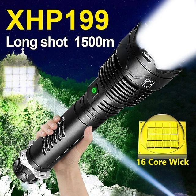 Super XHP199 lampe de poche LED la plus puissante lampe torche LED  rechargeable XHP160 XHP90 lampe de poche haute puissance 18650 lanterne  tactique - AliExpress