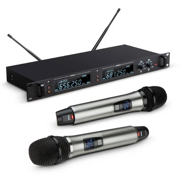 

Stage Performance Church Home KTV Party UHF Professional Dual Wireless Microphone System Lavalier/Headset Microphone 5000