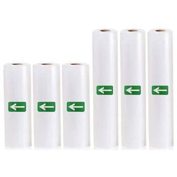 

6Rolls Food Saver Seal Storage Bag for Food Saver Universal Vacuum Sealer Bags