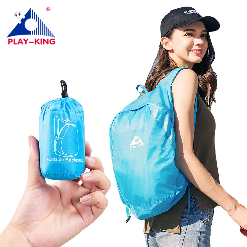 PLAYKING-Mochila plegable de nailon para hombre y mujer, bolsa pequeña de viaje, ligera, impermeable, para acampar - Imagen 2