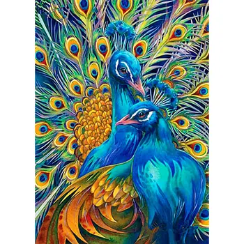 

5D Diamond Painting Kits DIY Adults Wonderful Peacock Full Drill Diamond Painting Cross Stitch Arts Crafts For Living Room ！