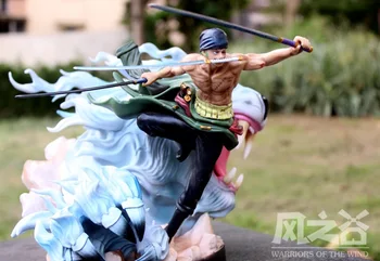 

23CM Anime Model One Piece One Piece GK Extreme Tiger Hunting Three Swords Roronoa Zoro Figure Model Gift Collection