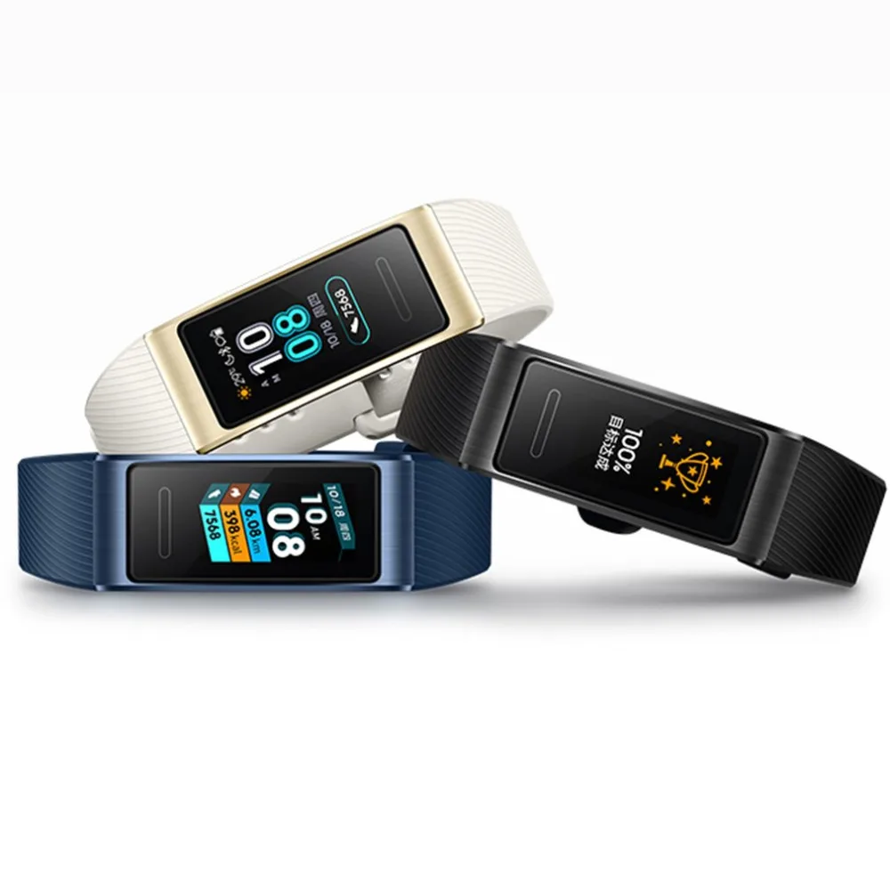 Для huawei Band 3 Pro Встроенный gps Смарт-часы AMOLED сенсорный экран 50 м водонепроницаемый браслет часы