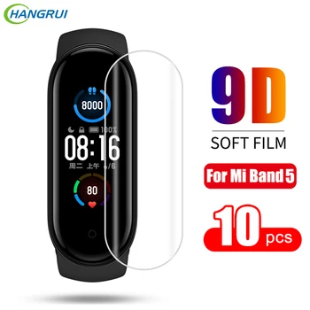 

10pcs For Xiaomi Mi Band 5 Protection Film Screen Protector Case mi band 5 Protective Cover Miband 5 Films