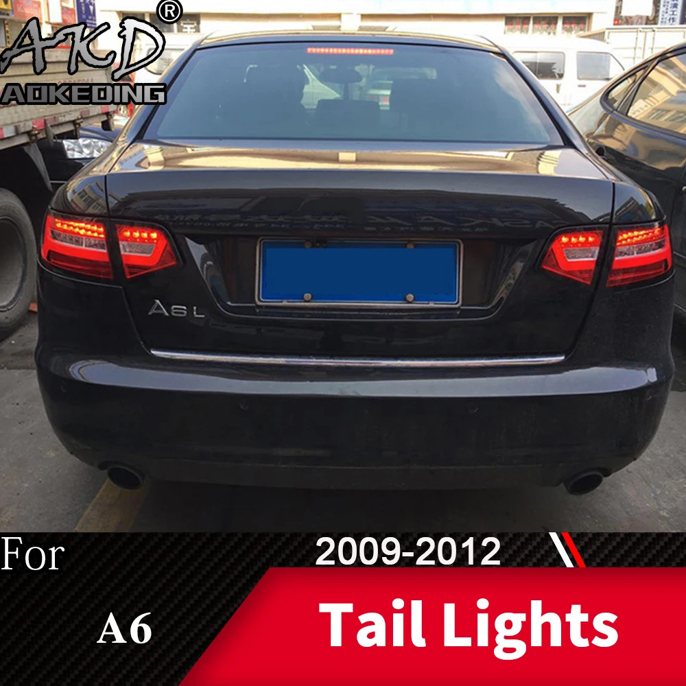 Задний фонарь для автомобиля AUDI A6 2009-2012 A6L светодиодный задние фары, противотуманные фары Дневные ходовые огни DRL Тюнинг автомобилей Автомобильные аксессуары