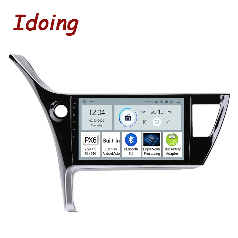 Idoing 10.2"px6 Android Car Radio Multimedia Player For Toyota Corolla ...