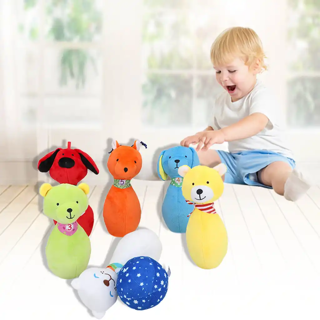 plush bowling set
