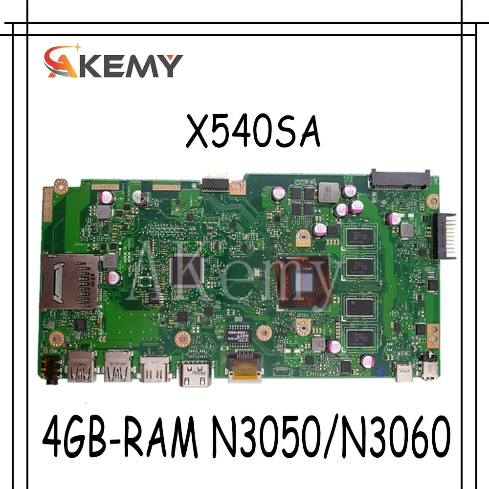 Новая материнская плата X540SA 4GB-RAM N3050/N3060 CPU REV 2 0 для For Asus X540 X540S X540SAA тест