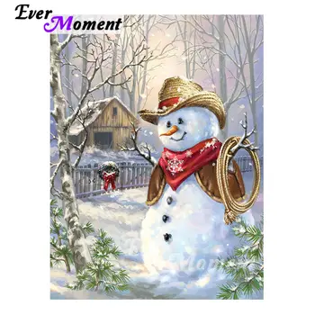 

Ever Moment Diamond Painting Snowman Winter Cartoon Full Square Drills Handicrafts Room Art Festival Christmas Decor Gift 4Y1231